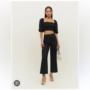 Reformation Scarlett linen two piece